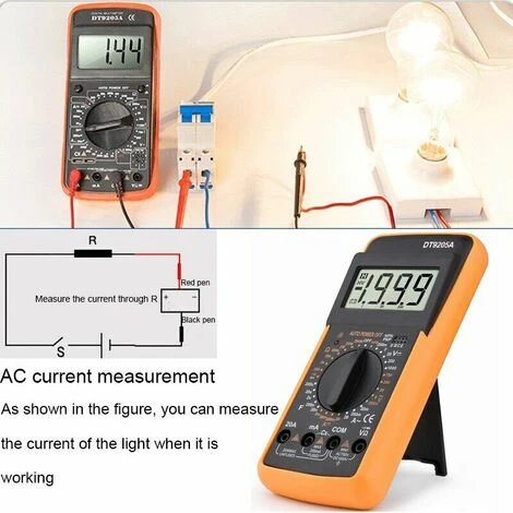 KAEJYIUT Multimètre Numérique Portatif à Affichage LCD, True RMS, Courant AC Et DC, Voltmètre, Testeur De Transistor, Ohm, Diode De Condensateur 4 KAEJYIUT Multimètre Numérique Portatif à Affichage LCD, True RMS, Courant AC Et DC, Voltmètre, Testeur De Transistor, Ohm, Diode De Condensateur – Image 4