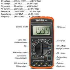 KAEJYIUT Multimètre Numérique Portatif à Affichage LCD, True RMS, Courant AC Et DC, Voltmètre, Testeur De Transistor, Ohm, Diode De Condensateur 9 KAEJYIUT Multimètre Numérique Portatif à Affichage LCD, True RMS, Courant AC Et DC, Voltmètre, Testeur De Transistor, Ohm, Diode De Condensateur -Outil de l'électricien Soldes 2022 65811005 5