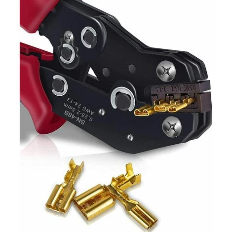 KAEJYIUT Pince A Sertir Cosse Electrique, Pinces à Sertir Avec Poignée Ergonomique Disponible Pour Les Connecteurs De Fils électriques SN-48B 3 KAEJYIUT Pince A Sertir Cosse Electrique, Pinces à Sertir Avec Poignée Ergonomique Disponible Pour Les Connecteurs De Fils électriques SN-48B – Image 3