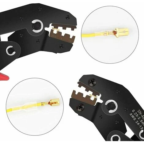 KAEJYIUT Pince A Sertir Cosse Electrique, Pinces à Sertir Avec Poignée Ergonomique Disponible Pour Les Connecteurs De Fils électriques SN-48B 4 KAEJYIUT Pince A Sertir Cosse Electrique, Pinces à Sertir Avec Poignée Ergonomique Disponible Pour Les Connecteurs De Fils électriques SN-48B – Image 4