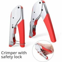 MONLY Sertisseuse De Câble Coaxial,Outil De Dénudage De Câble Coaxial Kit D'outils De Compression Coaxiale Dénudeur De Fil Avec Connecteurs F RG 6 / RG 58 / RG 59 / RG 174 #TCYJGJ 7 MONLY Sertisseuse De Câble Coaxial,Outil De Dénudage De Câble Coaxial Kit D'outils De Compression Coaxiale Dénudeur De Fil Avec Connecteurs F RG 6 / RG 58 / RG 59 / RG 174 #TCYJGJ -Outil de l'électricien Soldes 2022 66080360 3