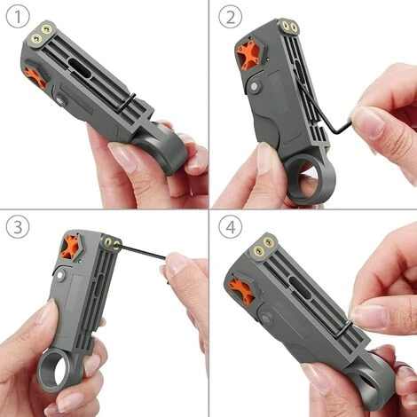 MONLY Sertisseuse De Câble Coaxial,Outil De Dénudage De Câble Coaxial Kit D'outils De Compression Coaxiale Dénudeur De Fil Avec Connecteurs F RG 6 / RG 58 / RG 59 / RG 174 #TCYJGJ 5 MONLY Sertisseuse De Câble Coaxial,Outil De Dénudage De Câble Coaxial Kit D'outils De Compression Coaxiale Dénudeur De Fil Avec Connecteurs F RG 6 / RG 58 / RG 59 / RG 174 #TCYJGJ – Image 5