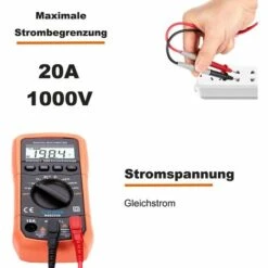 DENUOTOP Cordon De Test, 1 Paire De Câble Multimètre 107 Cm, 1000 V / 20 A, Noir & Rouge -Outil de l'électricien Soldes 2022 66262751 3