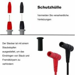 DENUOTOP Cordon De Test, 1 Paire De Câble Multimètre 107 Cm, 1000 V / 20 A, Noir & Rouge -Outil de l'électricien Soldes 2022 66262751 5