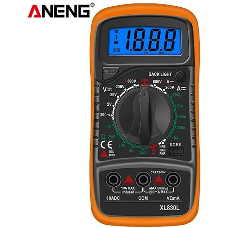 Cisea Xl830l Multimètre Numérique 2000 Compte Mini Multimètretransistor Voltmètre Ampèremètre Avec écran LCD Rétro-éclairé 3 Cisea Xl830l Multimètre Numérique 2000 Compte Mini Multimètretransistor Voltmètre Ampèremètre Avec écran LCD Rétro-éclairé – Image 3
