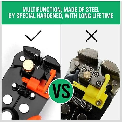 Cisea Outil De Dénudage De Fil, Auto-ajustable 20,3 Cm Outil De Dénudage/pince Coupante Automatique Pour Dénuder, Couper, Sertir 10-24 AWG (0,2 ~ 6,0 Mm) 2 Cisea Outil De Dénudage De Fil, Auto-ajustable 20,3 Cm Outil De Dénudage/pince Coupante Automatique Pour Dénuder, Couper, Sertir 10-24 AWG (0,2 ~ 6,0 Mm) – Image 2