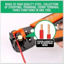 Cisea Outil De Dénudage De Fil, Auto-ajustable 20,3 Cm Outil De Dénudage/pince Coupante Automatique Pour Dénuder, Couper, Sertir 10-24 AWG (0,2 ~ 6,0 Mm) 6 Cisea Outil De Dénudage De Fil, Auto-ajustable 20,3 Cm Outil De Dénudage/pince Coupante Automatique Pour Dénuder, Couper, Sertir 10-24 AWG (0,2 ~ 6,0 Mm) -Outil de l'électricien Soldes 2022 66375153 3