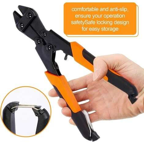 GRID COOL Coupe Câble électriques 220 Mm Coupe-boulon, Treillis Métallique, Ciseaux à Ressort Avec Poignée Confortable En Caoutchouc Souple, Poignée Ergonomique En Caoutchouc (1 Paquet) 4 GRID COOL Coupe Câble électriques 220 Mm Coupe-boulon, Treillis Métallique, Ciseaux à Ressort Avec Poignée Confortable En Caoutchouc Souple, Poignée Ergonomique En Caoutchouc (1 Paquet) – Image 4