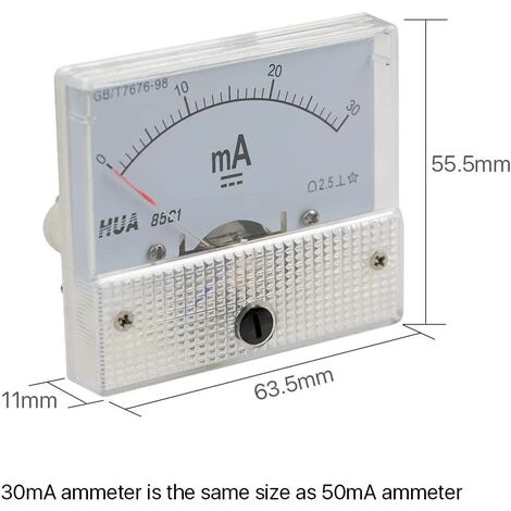 GRID COOL 30mA Ampèremètre HUA 85C1 Analogique Ampèremètre Panneau Courant Pour CO2 Laser Gravure Découpeuse 3 GRID COOL 30mA Ampèremètre HUA 85C1 Analogique Ampèremètre Panneau Courant Pour CO2 Laser Gravure Découpeuse – Image 3