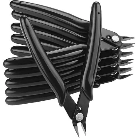 GRID COOL Lot De 6 Pinces Coupantes De Côté, Pince Coupante Electronique, Pince Coupante Cisaille Précision Diagonale Pour Câble Électrique, Bijoux, Bricolage –Noir 1 GRID COOL Lot De 6 Pinces Coupantes De Côté, Pince Coupante Electronique, Pince Coupante Cisaille Précision Diagonale Pour Câble Électrique, Bijoux, Bricolage –Noir