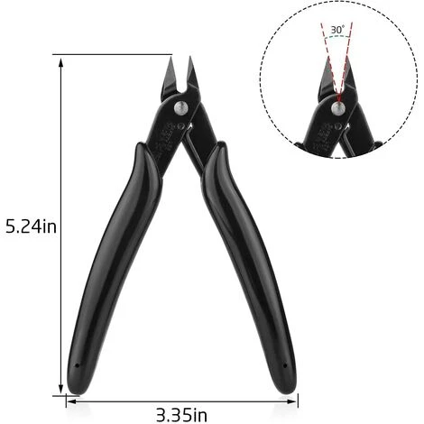 GRID COOL Lot De 6 Pinces Coupantes De Côté, Pince Coupante Electronique, Pince Coupante Cisaille Précision Diagonale Pour Câble Électrique, Bijoux, Bricolage –Noir 2 GRID COOL Lot De 6 Pinces Coupantes De Côté, Pince Coupante Electronique, Pince Coupante Cisaille Précision Diagonale Pour Câble Électrique, Bijoux, Bricolage –Noir – Image 2