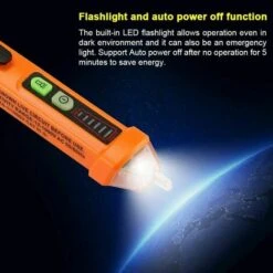 GALOZZOIT Multimètre, Ohmmètre Et Ampèremètre- Lampe De Poche Pour Stylo Testeur De Tension Sans Contact, Stylo Détecteur De Tension Alternative électrique, Batterie De Poche Compacte électrique 12-1000V Testeur De Tension Multimètre Inductif Avec Alarme Sonore Ave -Outil de l'électricien Soldes 2022 66824272 4