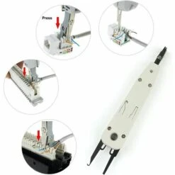 FLETéçA Outil De Perforation, Outil De Dépouillement De Fil Outil De Dépouillement De Câble Outil De Dénudage De Fil Pour Dénudeur De Fil Coaxial Coaxial UTP Cat5 Cat6 Plat Ou Rond -Outil de l'électricien Soldes 2022 66962632 3