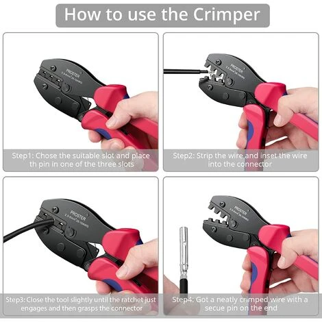 OCXIN Pince à Sertir Solaire Pince à Sertir PV Connexion à Cliquet 26-10 AWG Pour Connecteurs Solaires 2.5-6mm² Panneau Solaire Câble PV 4 OCXIN Pince à Sertir Solaire Pince à Sertir PV Connexion à Cliquet 26-10 AWG Pour Connecteurs Solaires 2.5-6mm² Panneau Solaire Câble PV – Image 4
