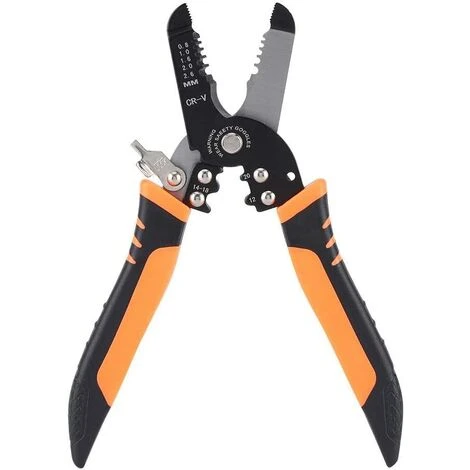 WAHAISON Denudeur Fil Electrique, Pince A Denuder Automatique Pour Câble, Pince à Dénuder Pour Dénuder Sertissage Serrage Outil De Coupe (Pince à Dénuder Et à Sertir 3-en-1, Longueur Totale 180cm) 1 WAHAISON Denudeur Fil Electrique, Pince A Denuder Automatique Pour Câble, Pince à Dénuder Pour Dénuder Sertissage Serrage Outil De Coupe (Pince à Dénuder Et à Sertir 3-en-1, Longueur Totale 180cm)