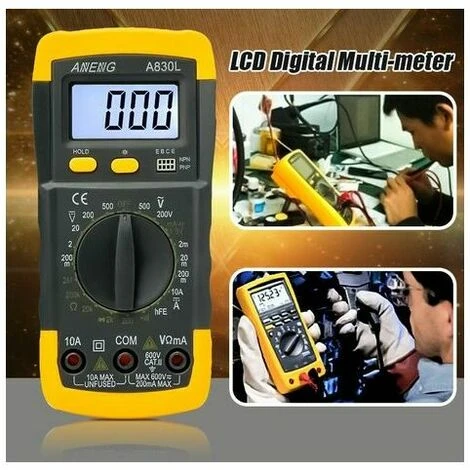 TANèTUE Voltmètre Numérique Ampèremètre Lcd Gamme Automatique Ohmmètre Multimètre AC/Dc Volt Testeur Mètre Rhéoscope 2 TANèTUE Voltmètre Numérique Ampèremètre Lcd Gamme Automatique Ohmmètre Multimètre AC/Dc Volt Testeur Mètre Rhéoscope – Image 2