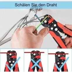 KARTOKNER Pince à Dénuder, Pince à Dénuder Automatiquement, Dénuder, Couper, Sertir 3 En 1, Rouge 9 KARTOKNER Pince à Dénuder, Pince à Dénuder Automatiquement, Dénuder, Couper, Sertir 3 En 1, Rouge -Outil de l'électricien Soldes 2022 67454164 5