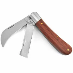 Cisea Couteau D'électricien Couteau Pliant En Bois Massif Multifonctionnel Pliant D'autodéfense, (double Tranchant)