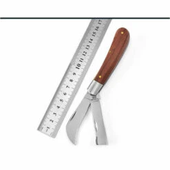 Cisea Couteau D'électricien Couteau Pliant En Bois Massif Multifonctionnel Pliant D'autodéfense, (double Tranchant) -Outil de l'électricien Soldes 2022 67563753 3