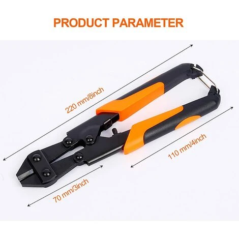 ENLENK Coupe-câble 200 Mm Coupe-boulons, Treillis Métallique, Ciseaux à Ressort Avec Poignée Confortable En Caoutchouc Souple, Poignée Ergonomique En Caoutchouc (1 Paquet) 2 ENLENK Coupe-câble 200 Mm Coupe-boulons, Treillis Métallique, Ciseaux à Ressort Avec Poignée Confortable En Caoutchouc Souple, Poignée Ergonomique En Caoutchouc (1 Paquet) – Image 2