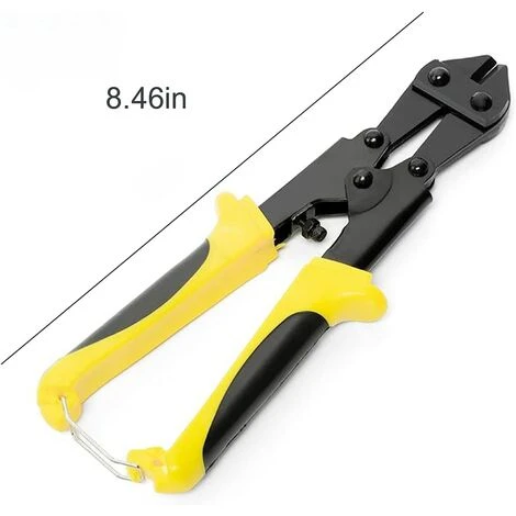 ENLENK Coupe-boulons De 8 Pouces Coupe-câbles Robustes De 215 Mm Cisailles à Ressort Avec Poignée Antidérapante Souple (Jaune) 2 ENLENK Coupe-boulons De 8 Pouces Coupe-câbles Robustes De 215 Mm Cisailles à Ressort Avec Poignée Antidérapante Souple (Jaune) – Image 2