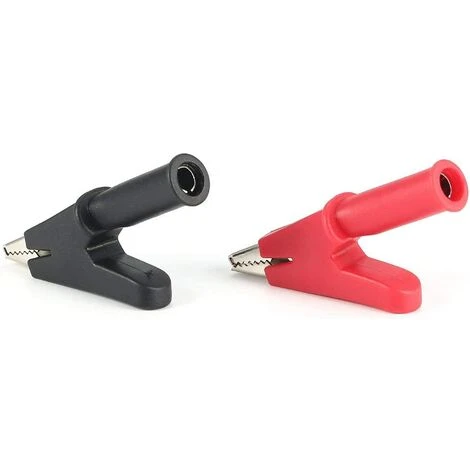 JOORRT 2 Pinces De Protection Complètes Pinces Crocodile Pince Crocodile Pour Testeur Multimètre Noir Rouge 5 JOORRT 2 Pinces De Protection Complètes Pinces Crocodile Pince Crocodile Pour Testeur Multimètre Noir Rouge – Image 5