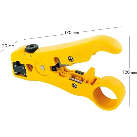 AOUGO ABI212 531- Pince à Dénuder Pour Câble D'antenne | Câble TV | Câble Coaxial | Câble Réseau | Câble Ethernet | Lames De Coupe Intégrées | Pince à Dénuder Avec Poignée Robuste 2 AOUGO ABI212 531- Pince à Dénuder Pour Câble D'antenne | Câble TV | Câble Coaxial | Câble Réseau | Câble Ethernet | Lames De Coupe Intégrées | Pince à Dénuder Avec Poignée Robuste – Image 2