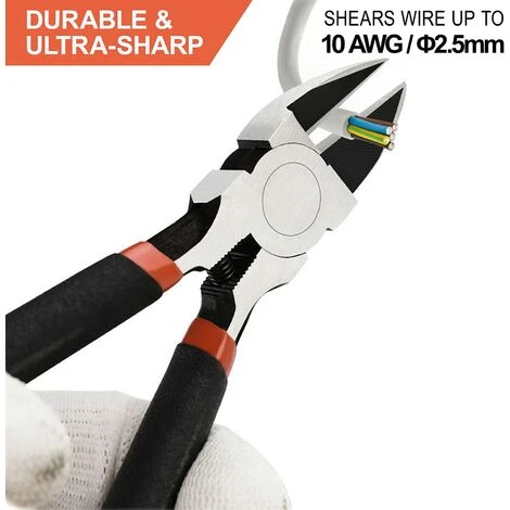 FLYME Pince à Coupe Précise De - Pince Coupante Fil Diagonale Pince Coupante, Noir 2 FLYME Pince à Coupe Précise De - Pince Coupante Fil Diagonale Pince Coupante, Noir – Image 2