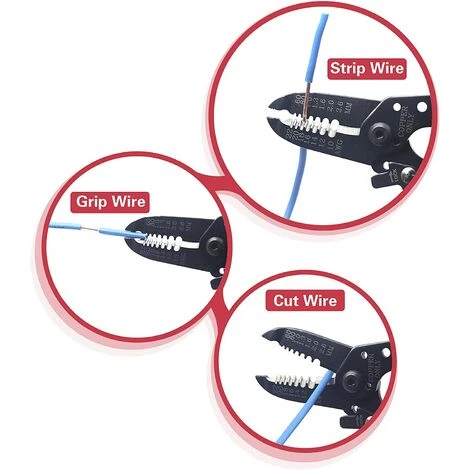 FLYME Pince à Dénuder Automatique Multifonctionnelle Pince Coupante Outillage Professionnel Pour Électricien Avec Trou Fileté De Précision 2 FLYME Pince à Dénuder Automatique Multifonctionnelle Pince Coupante Outillage Professionnel Pour Électricien Avec Trou Fileté De Précision – Image 2