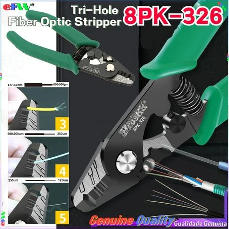 FUIENKO Pince à Dénuder La Fiber Optique à Trois Trous 8PK-326, Dénudeur De Fil De Fiber FTTH 8PK-100%, 1 Pièce, 326 2 FUIENKO Pince à Dénuder La Fiber Optique à Trois Trous 8PK-326, Dénudeur De Fil De Fiber FTTH 8PK-100%, 1 Pièce, 326 – Image 2