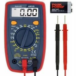 ECHOO Multimètre Numérique Portable, Testeur électrique 2000, Multimètre Numérique, Voltmètre, Ampèremètre, Ohmmètre, Mesure De Tension Alternative Et Continue, Courant Continu, Résistance, Continuité, Diodes