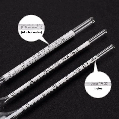 LLOVE Compteur D'alcool 3 Pièces Avec Thermomètre Compteur D'alcool Teneur En Alcool 0-40, 40-70, 70-100 Vol% Hydromètre Pour Spiritueux Distillats Whisky Brandy Vodka 3 LLOVE Compteur D'alcool 3 Pièces Avec Thermomètre Compteur D'alcool Teneur En Alcool 0-40, 40-70, 70-100 Vol% Hydromètre Pour Spiritueux Distillats Whisky Brandy Vodka – Image 3
