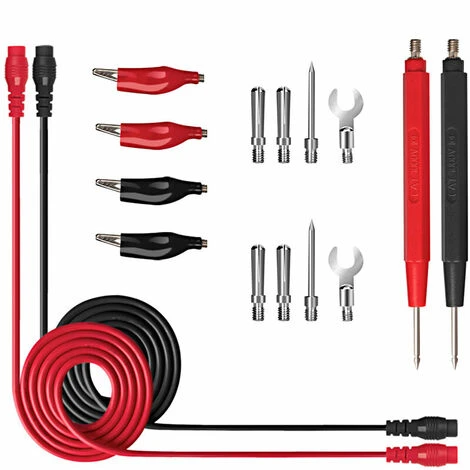 QERSTA 16pcs Ensemble De Fils De Test Numérique Multifonctions Super Tranchants Lignes De Test En Silicone Kit De Sonde De Test électronique,Rouge Noir Argenté 1 QERSTA 16pcs Ensemble De Fils De Test Numérique Multifonctions Super Tranchants Lignes De Test En Silicone Kit De Sonde De Test électronique,Rouge Noir Argenté