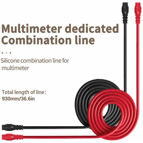 QERSTA 16pcs Ensemble De Fils De Test Numérique Multifonctions Super Tranchants Lignes De Test En Silicone Kit De Sonde De Test électronique,Rouge Noir Argenté 2 QERSTA 16pcs Ensemble De Fils De Test Numérique Multifonctions Super Tranchants Lignes De Test En Silicone Kit De Sonde De Test électronique,Rouge Noir Argenté – Image 2