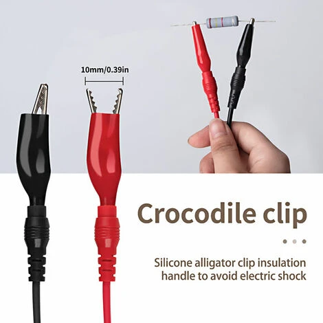 QERSTA 16pcs Ensemble De Fils De Test Numérique Multifonctions Super Tranchants Lignes De Test En Silicone Kit De Sonde De Test électronique,Rouge Noir Argenté 3 QERSTA 16pcs Ensemble De Fils De Test Numérique Multifonctions Super Tranchants Lignes De Test En Silicone Kit De Sonde De Test électronique,Rouge Noir Argenté – Image 3