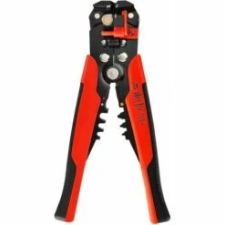 LIFCAUSAL Pince à Dénuder Automatique Pour Câble De 8 Pouces Pince à Dénuder Automatique Outil De Serrage De Fil Pinces à Sertir Pour Câble D'isolation Coupe-fil D'électricien Bornes Nues Et Bornes Isolées Sertissage (Rouge)