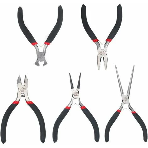 GRID COOL Pince Et Tenaille Ensemble De 5 Mini-pinces Outils à Main Professionnels Comprend Une Pince à Bec Effilé Pince De Poseur De Ligne Pince à Bec Rond Pince Coupante Diagonale 1 GRID COOL Pince Et Tenaille Ensemble De 5 Mini-pinces Outils à Main Professionnels Comprend Une Pince à Bec Effilé Pince De Poseur De Ligne Pince à Bec Rond Pince Coupante Diagonale