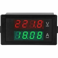 Multimètre, Ohmmètre Et Ampèremètre DENUOTOP Voltmètre Numérique Ampèremètre Tension Courant Testeur Jauge Volt Ampérage Testeur Compteur Amp Détecteur Rouge Vert Double Affichage Multimètre Numérique
