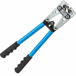TECTAKE Pince à Sertir Pour Cosse De Câble De 6 à 50 Mm² En Acier Bleu - Bleu