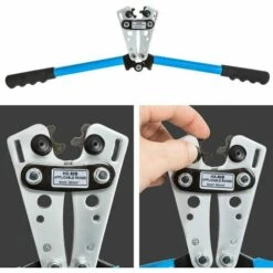 TECTAKE Pince à Sertir Pour Cosse De Câble De 6 à 50 Mm² En Acier Bleu - Bleu -Outil de l'électricien Soldes 2022 7514110 3