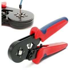 WILTEC Pince Sertir Embouts 0,25-6mm² Câble Auto-ajustable Empreinte Carrée Cosse