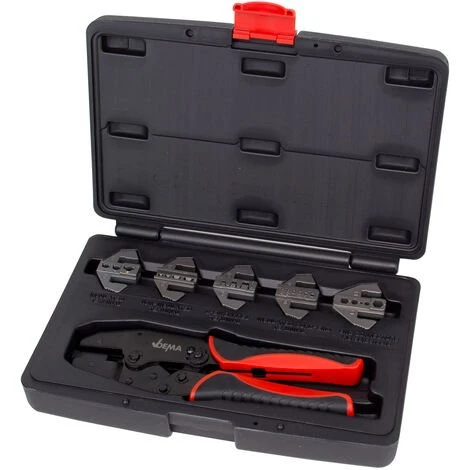 DEMA Pince à Sertir Pour Cosses électriques - Coffret 6 Pièces 1 DEMA Pince à Sertir Pour Cosses électriques - Coffret 6 Pièces