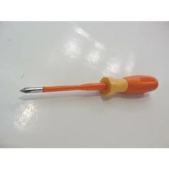 Tournevis Cruciforme Phillips 4X75mm Isolé 1000V Manche Bi-matière Lame Acier Chromé Decolletée PH0 DERANCOURT CRU4X75BD