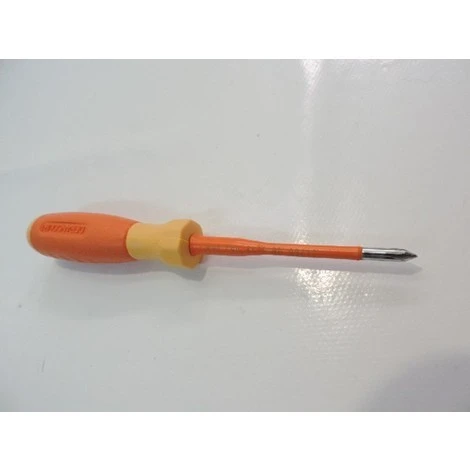 Tournevis Cruciforme Phillips 4X75mm Isolé 1000V Manche Bi-matière Lame Acier Chromé Decolletée PH0 DERANCOURT CRU4X75BD 2 Tournevis Cruciforme Phillips 4X75mm Isolé 1000V Manche Bi-matière Lame Acier Chromé Decolletée PH0 DERANCOURT CRU4X75BD – Image 2