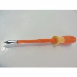 Tournevis Cruciforme Phillips 5X100mm Isolé 1000V Manche Bi-matière Lame Acier Chromé Decolletée PH1 DERANCOURT CRU5X100BD