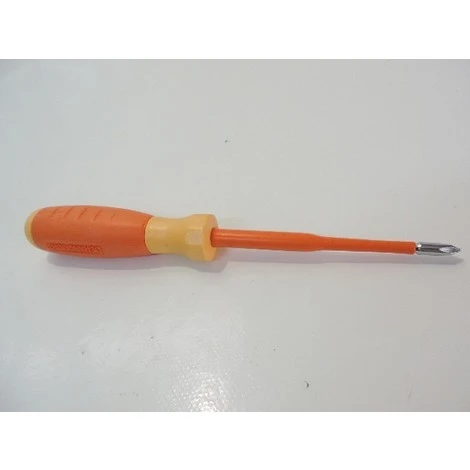 Tournevis Cruciforme Phillips 5X100mm Isolé 1000V Manche Bi-matière Lame Acier Chromé Decolletée PH1 DERANCOURT CRU5X100BD 2 Tournevis Cruciforme Phillips 5X100mm Isolé 1000V Manche Bi-matière Lame Acier Chromé Decolletée PH1 DERANCOURT CRU5X100BD – Image 2