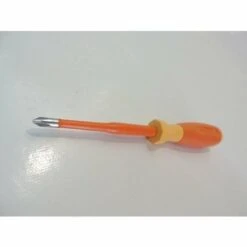 Tournevis Cruciforme Phillips 6x100mm Isolé 1000V Manche Bi-matière Lame Acier Chromé Decolletée PH2 DERANCOURT CRU6X100BD