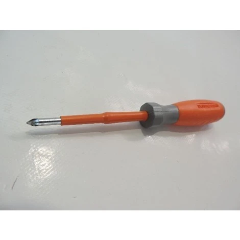 Tournevis Cruciforme Pozidrive 4x75mm Isolé 1000V Manche Bi-matière Lame Acier Chromé Empreinte PZ0 DERANCOURT POZI4X75B 1 Tournevis Cruciforme Pozidrive 4x75mm Isolé 1000V Manche Bi-matière Lame Acier Chromé Empreinte PZ0 DERANCOURT POZI4X75B