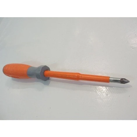 Tournevis Cruciforme Pozidrive 5x100mm Isolé 1000V Manche Bi-matière Lame Acier Chromé Empreinte PZ1 DERANCOURT POZI5X100B 1 Tournevis Cruciforme Pozidrive 5x100mm Isolé 1000V Manche Bi-matière Lame Acier Chromé Empreinte PZ1 DERANCOURT POZI5X100B
