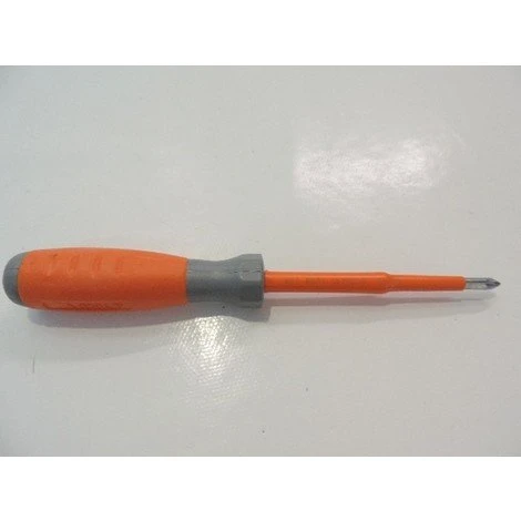 Tournevis Cruciforme Pozidrive 5x100mm Isolé 1000V Manche Bi-matière Lame Acier Chromé Empreinte PZ1 DERANCOURT POZI5X100B 2 Tournevis Cruciforme Pozidrive 5x100mm Isolé 1000V Manche Bi-matière Lame Acier Chromé Empreinte PZ1 DERANCOURT POZI5X100B – Image 2